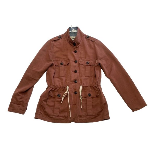 Obey Propaganda Women's Medium Hemingway Lightweight Utility Cargo Jacket Rust - Picture 1 of 10